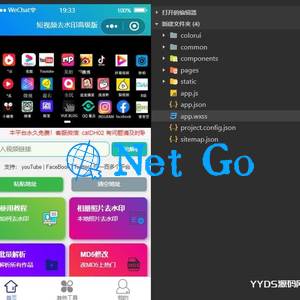 新版短视频多平台去水印小程序源码+接口 | 全套源码
